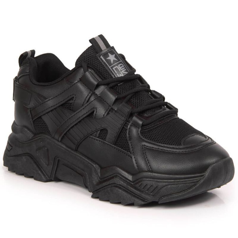 Sneakers con zeppa Novità W EU649A nere nero