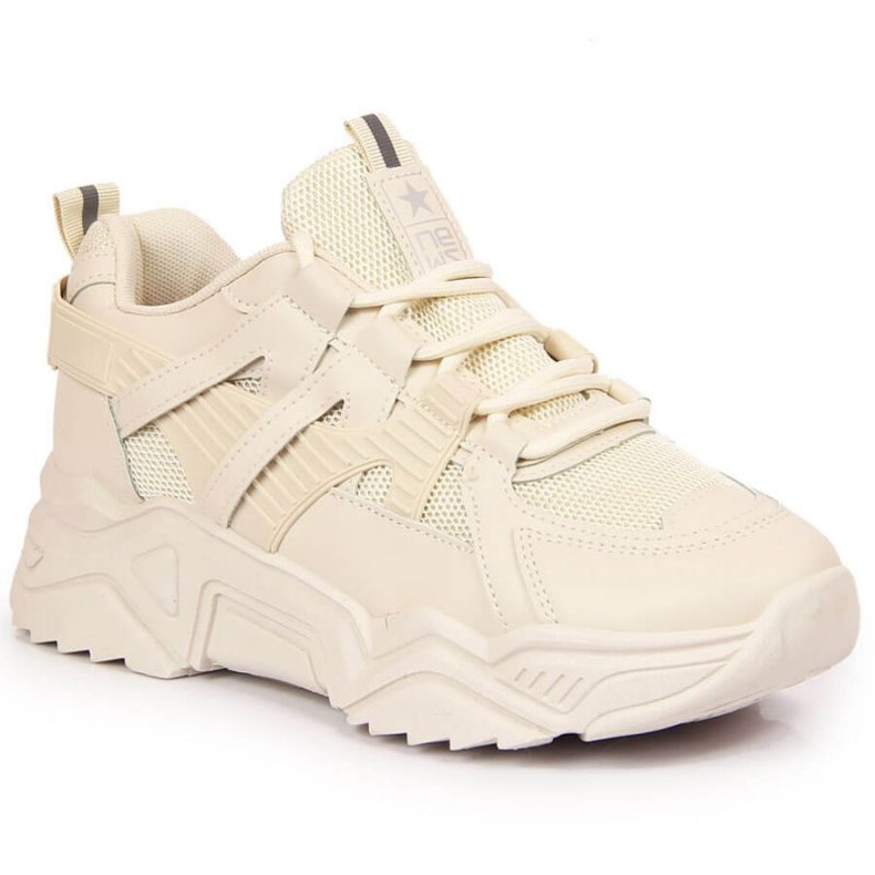 Sneakers con zeppa Novità W EU649B beige