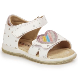 Sandali con velcro S. Barski Jr OLI152A bianco bianca