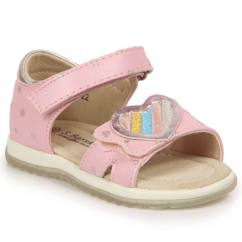 Sandali con velcro S. Barski Jr. OLI152B rosa