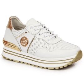 Sneakers in pelle sulla piattaforma Filippo W PAW332 bianco