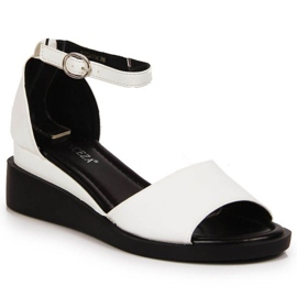 Sandali con zeppa Vinceza W JAN102B bianco