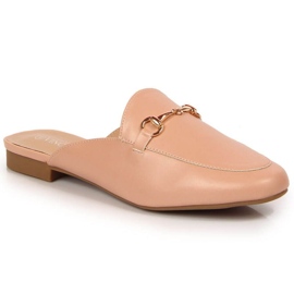Ciabatte chiuse con ornamento Vinceza W JAN103B rosa