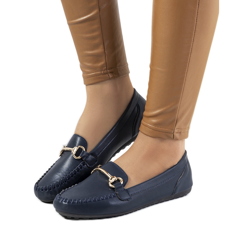 Mocassini da donna blu navy di Ilana