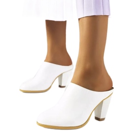 Ciabatte bianche sul palo di Plotkin bianco