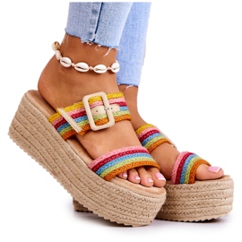 FJ1 Ciabatte Da Donna Sulla Piattaforma Multicolor Lazare multicolore