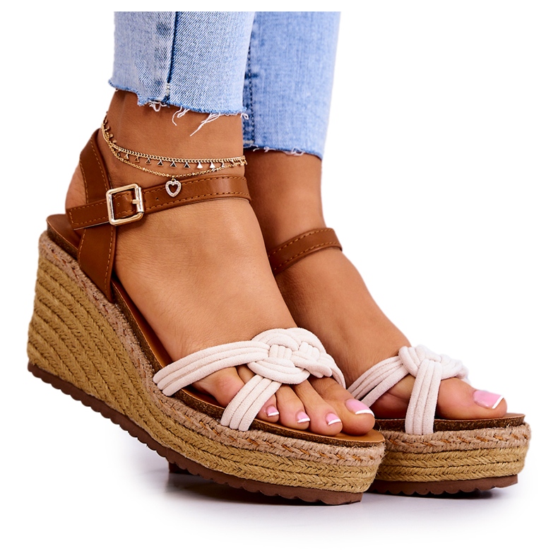 FB2 Sandali con zeppa alla moda Roseville beige