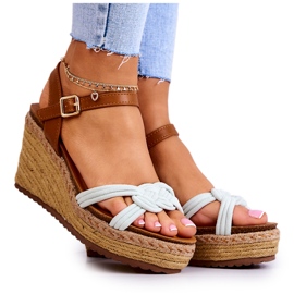 Sandali con zeppa alla moda Roseville verde brillante