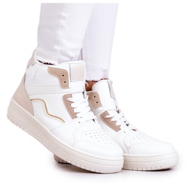 FG2 Scarpe Sportive Alte da Donna Bianche e Beige Megithoe bianca