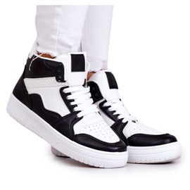 FG2 Scarpe Sportive Alte da Donna Bianche e Nere Megithoe bianco nero