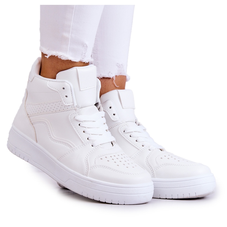 FG2 Scarpe Sportive Alte Da Donna Bianche Megithoe bianca