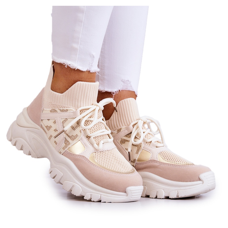 Sneakers Scarpe sportive Beige-Oro Phinell