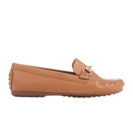 Marco Shoes Mocassini con ornamento dorato beige