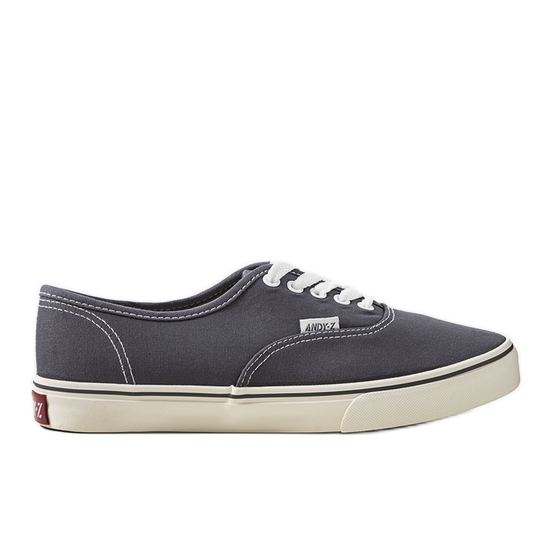 Sneaker da uomo in lino color grafite grigio