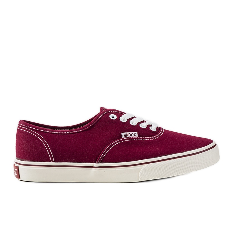 Sneakers da uomo in lino marrone chiaro rosso
