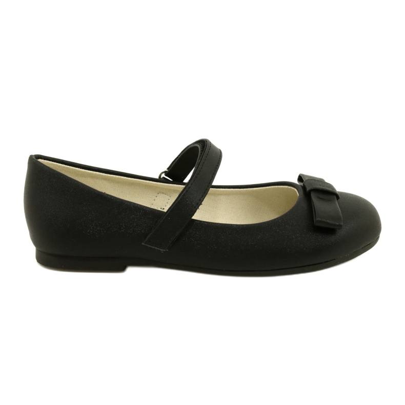 EVE Ballerine nere con fiocco in velcro MISSE nero