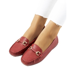 Mocassini bordeaux da donna Flavon rosso