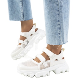 Sneakers bianche con suola da trattore di Djurs bianco