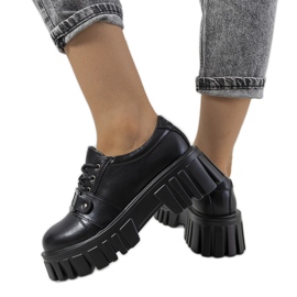 Scarpe nere su suola da trattore di Sallie nero
