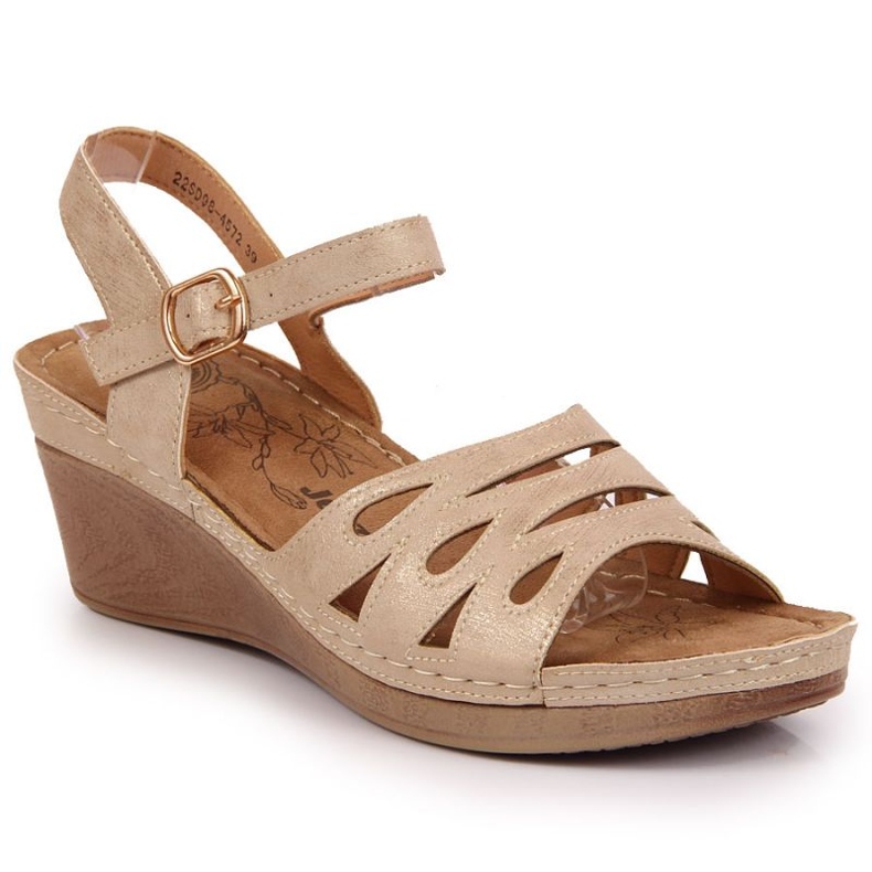 Sandali con zeppa Jezzi W EVE350A beige