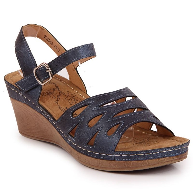 Sandali con zeppa Jezzi W EVE350B blu navy