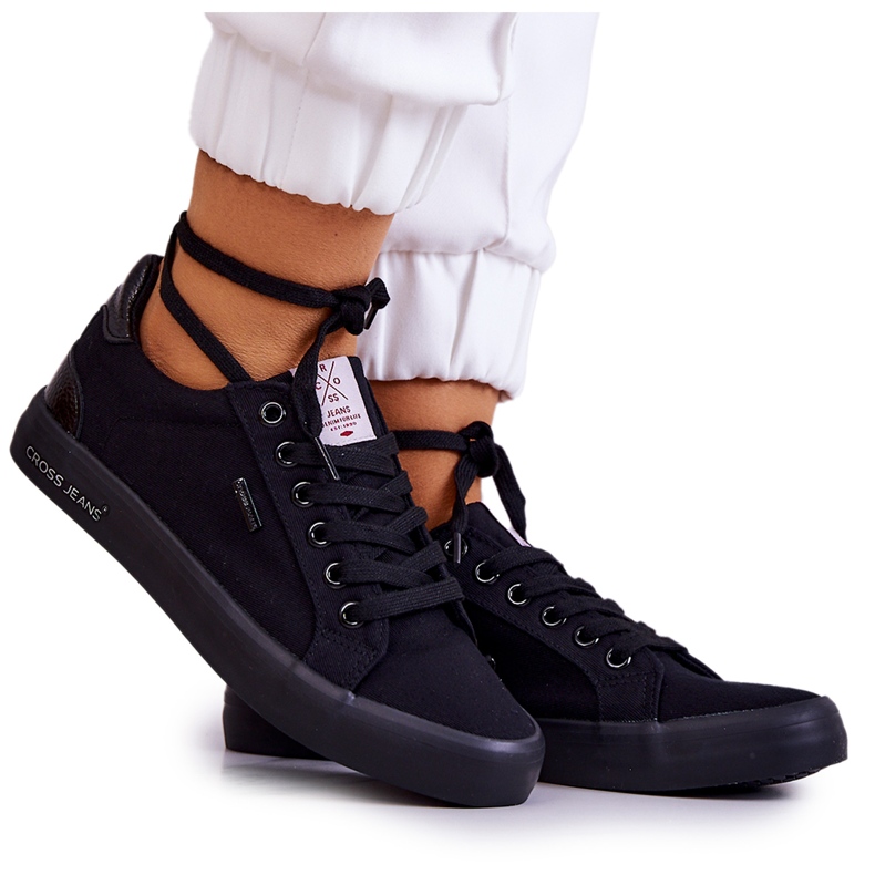 Sneakers Donna Tie Cross Jeans JJ2R4039C Nero