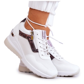 Sneakers Donna Su Wedge Cross Jeans JJ2R4028C Bianco