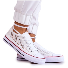 Sneakers openwork da donna White Venture bianco