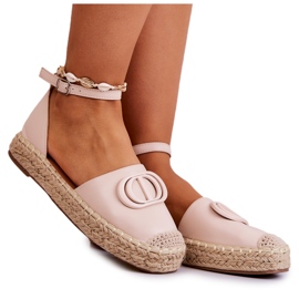 FE1 Espadrillas Con Decorazione Nells Beige Chiaro