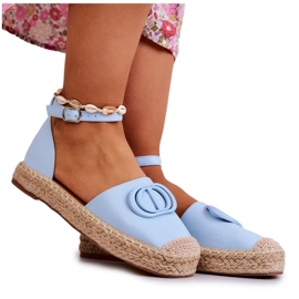 FE1 Espadrillas Con Ornamento Nells Blu