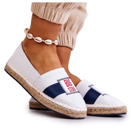Espadrillas Slip-On da donna Big Star JJ274964 Bianche e Blu Navy bianca