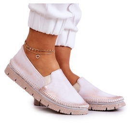 Scarpe senza lacci da donna in pelle Maciejka 03512-28 Rosa chiaro