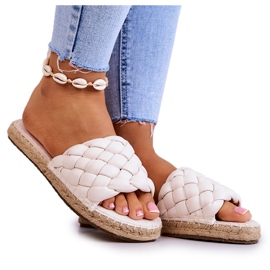 Pantofole in pelle intrecciata Big Star JJ274922 Beige