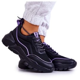 Memory Foam Big Star JJ274786 scarpe sportive nere nero viola