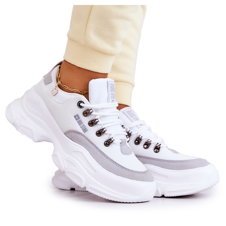 Scarpe sportive da donna Sneakers Big Star JJ274A220 Bianche bianca