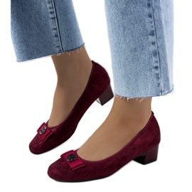 Décolleté bordeaux lucidi di Baten rosso