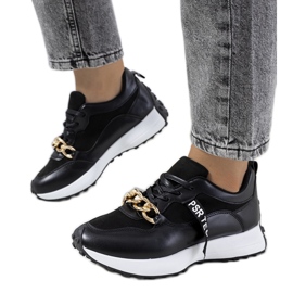 Sneakers nere con catena di Samina nero