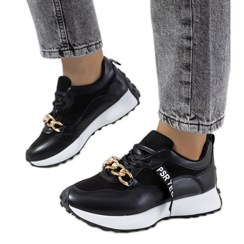 Sneakers nere con catena di Samina nero
