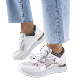 Sneakers bianche metallizzate di Torres bianco