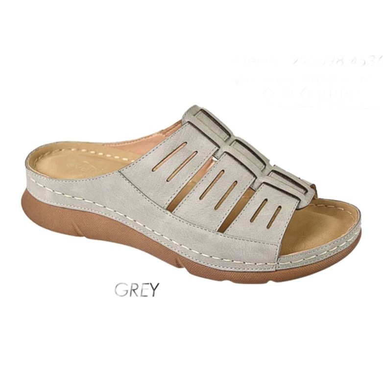 Flip di donne con Openwork Evento 22SD98-4536 Grey Pattern grigio
