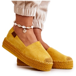 Inna Espadrillas slip-on in camoscio giallo Lesley