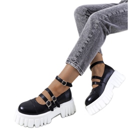 Scarpe nere su suola da trattore di Jonell nero