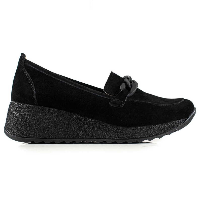 Filippo Scarpe brogue in pelle sulla piattaforma nero