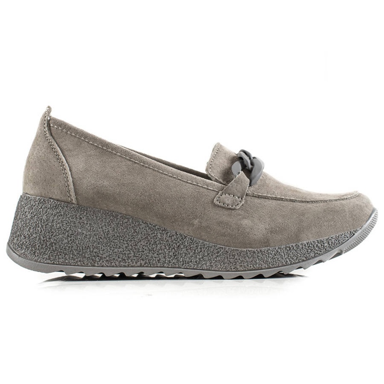 Filippo Scarpe brogue in pelle sulla piattaforma grigio