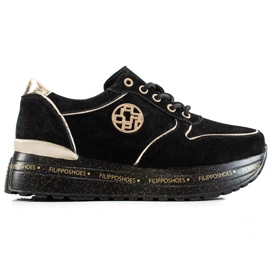 Filippo Sneakers alla moda in pelle nero