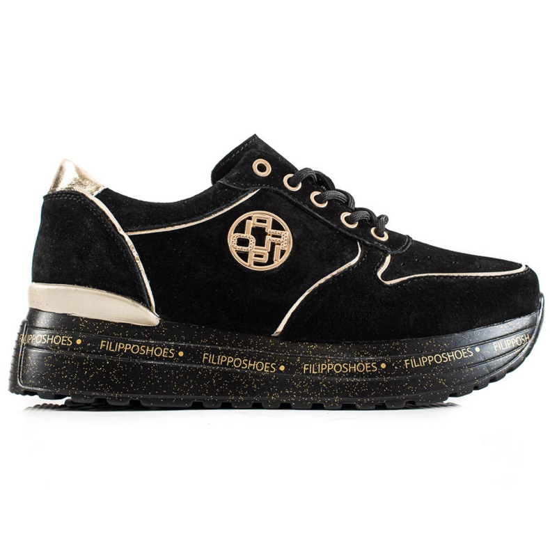 Filippo Sneakers alla moda in pelle nero