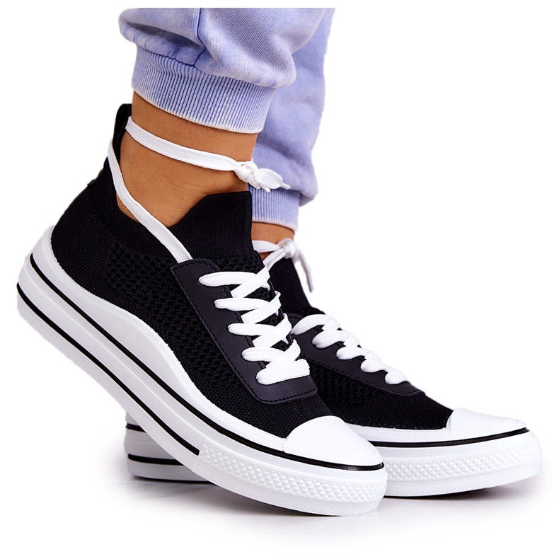 S.Barski Sneakers Soren Socks da donna nere nero