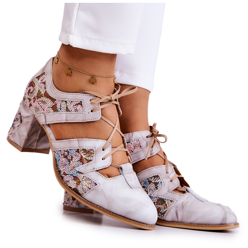 Stivali in pelle da donna Maciejka 05328-04 Beige