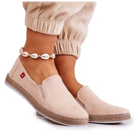 Espadrillas da donna Slip-On Big Star JJ276001 Beige
