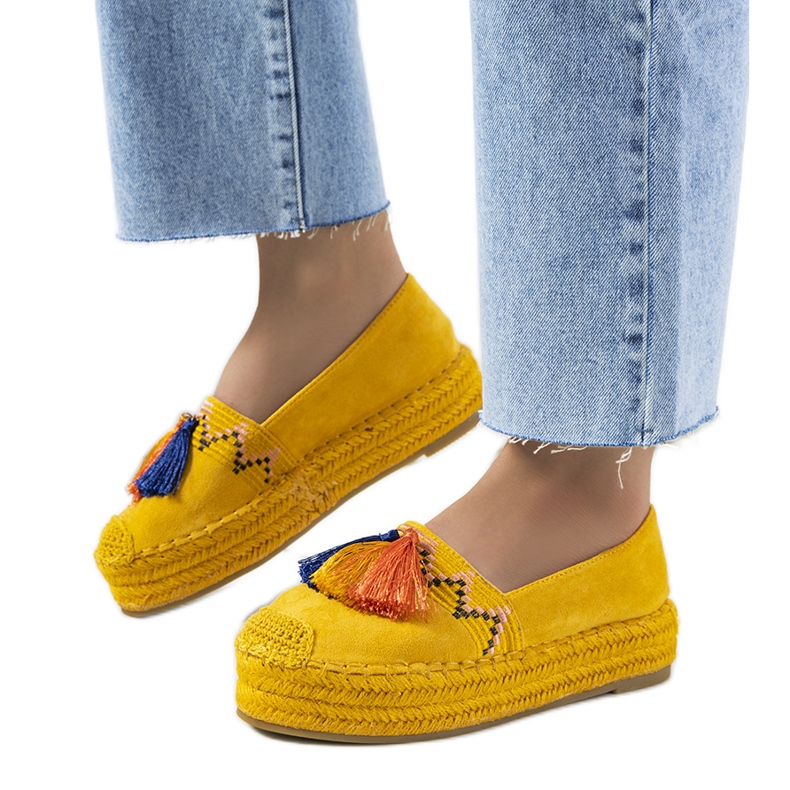Espadrillas gialle sulla piattaforma Pisquid giallo